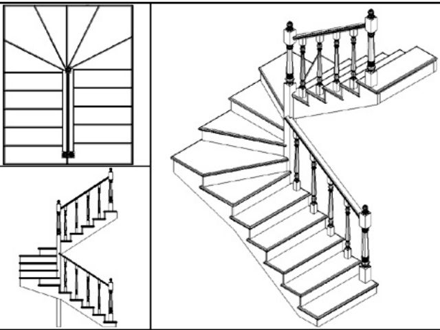 Рисунки лестницы на 2 этаж